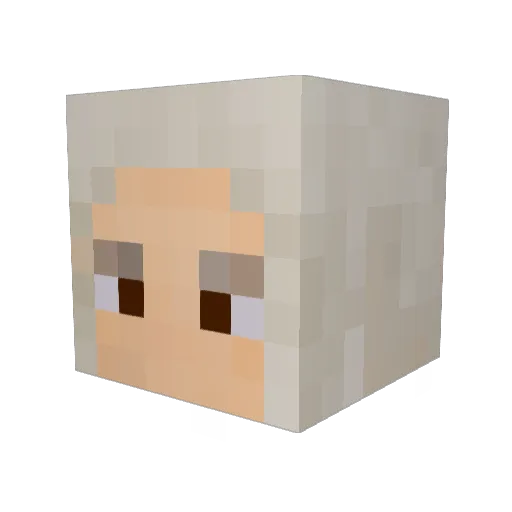 Krinixx Minecraft avatar head, 3D render