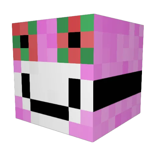 Krinkle8 Minecraft avatar head, 3D render