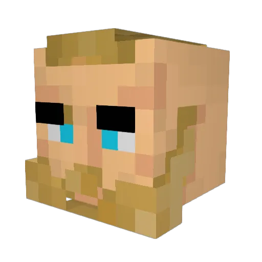 Krionics Minecraft avatar head, 3D render