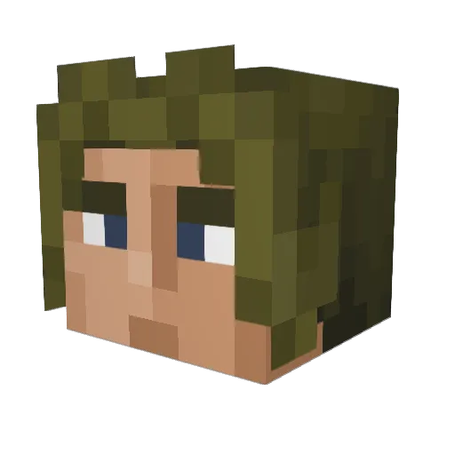 Kripatsky Minecraft avatar head, 3D render
