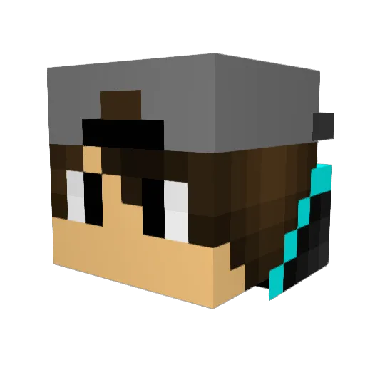Kriper898 Minecraft avatar head, 3D render