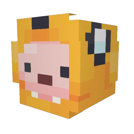 Kripple29 Minecraft avatar head, 3D render
