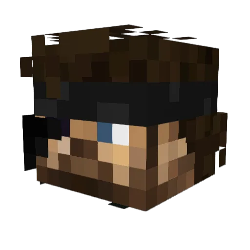 Kripplethreat Minecraft avatar head, 3D render