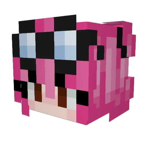 Krippyx Minecraft avatar head, 3D render
