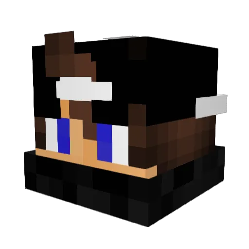 Kript3x Minecraft avatar head, 3D render