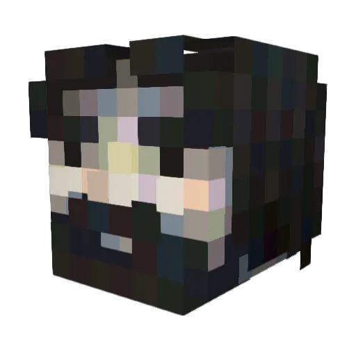 Kriptini Minecraft avatar head, 3D render