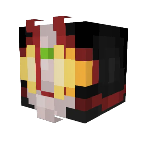 Kriptix Minecraft avatar head, 3D render