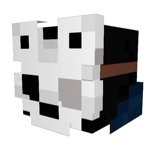 KriptoGlitch Minecraft avatar head, 3D render