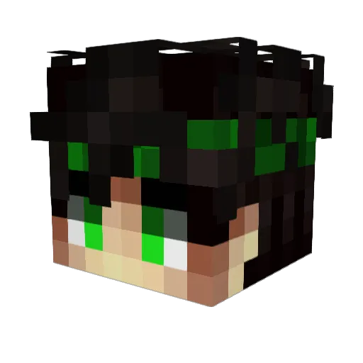 Kriptoh_ Minecraft avatar head, 3D render
