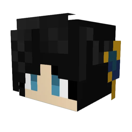 Kris1509 Minecraft avatar head, 3D render