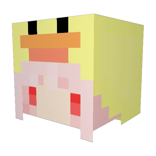 Kris233 Minecraft avatar head, 3D render