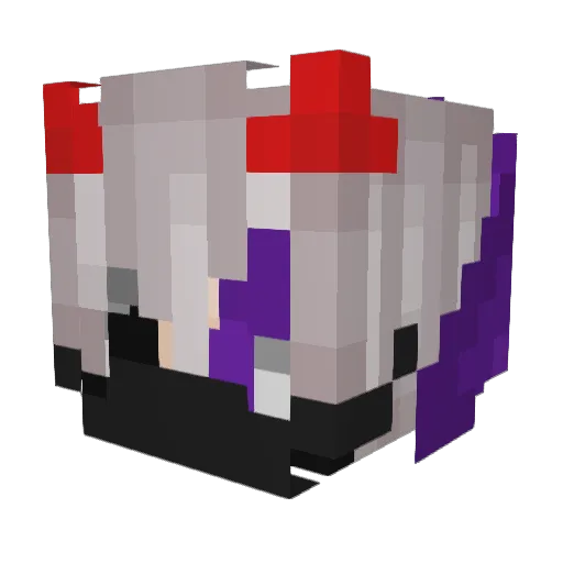 Kris3K Minecraft avatar head, 3D render