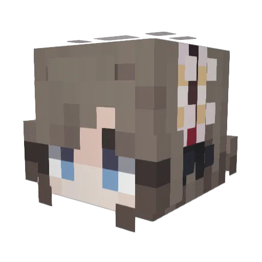 Kris431 Minecraft avatar head, 3D render