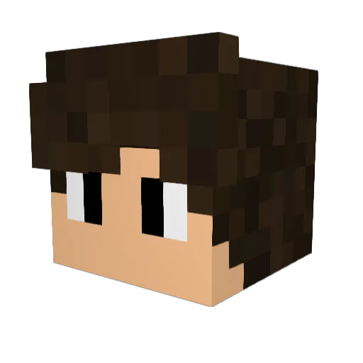 Kris45666 Minecraft avatar head, 3D render