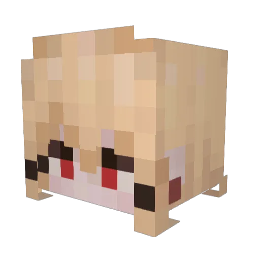 KrisDel Minecraft avatar head, 3D render