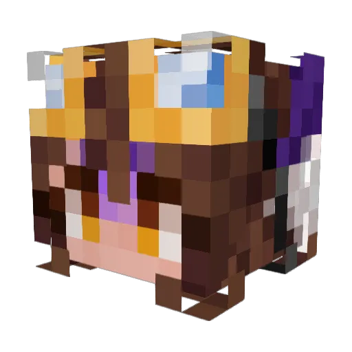KrisInkMachine Minecraft avatar head, 3D render