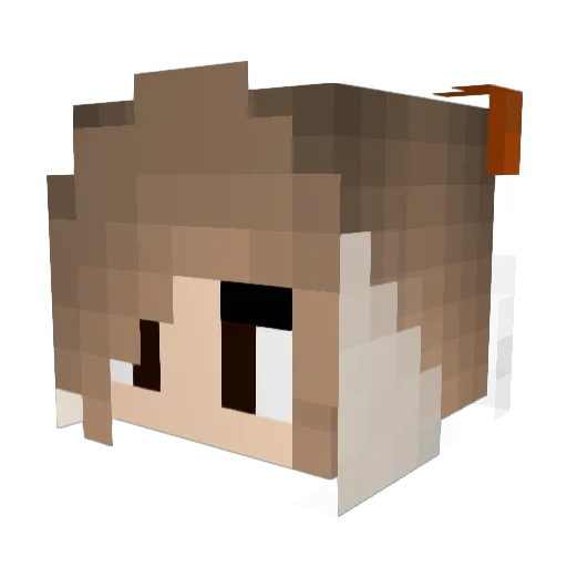 KrisKiss Minecraft avatar head, 3D render