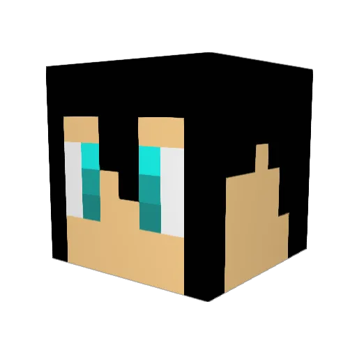 KrisTrion Minecraft avatar head, 3D render