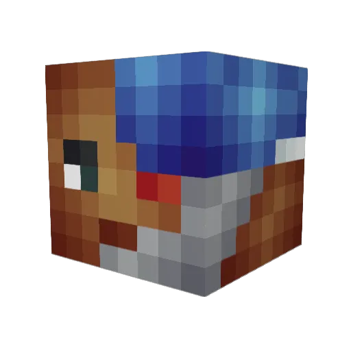 Kris_Madas Minecraft avatar head, 3D render