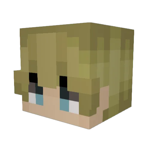 Krisc0 Minecraft avatar head, 3D render