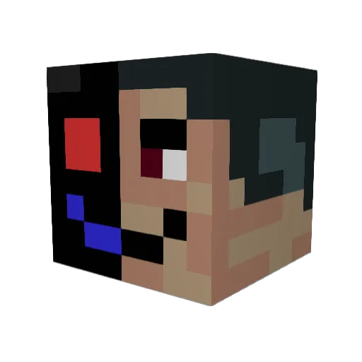 KriselmisXtreme Minecraft avatar head, 3D render