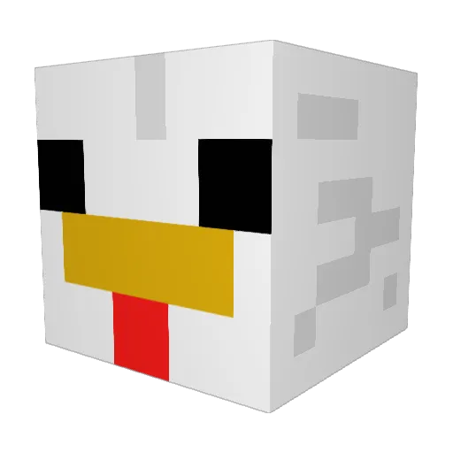 KrishIsBig Minecraft avatar head, 3D render
