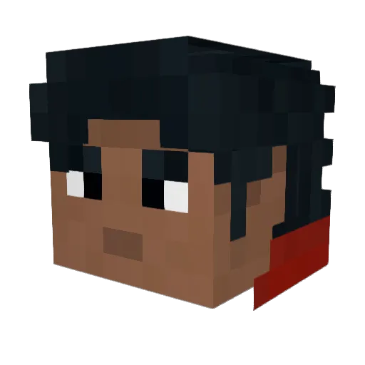 Krishan_Bakmrah Minecraft avatar head, 3D render