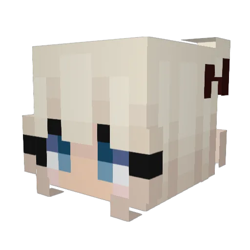 Krisity19 Minecraft avatar head, 3D render