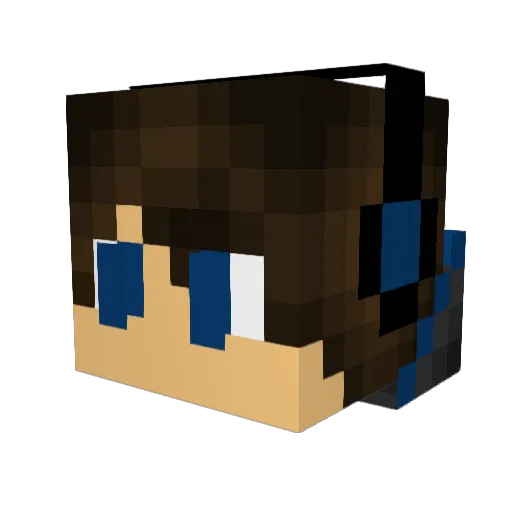 Krisjames Minecraft avatar head, 3D render