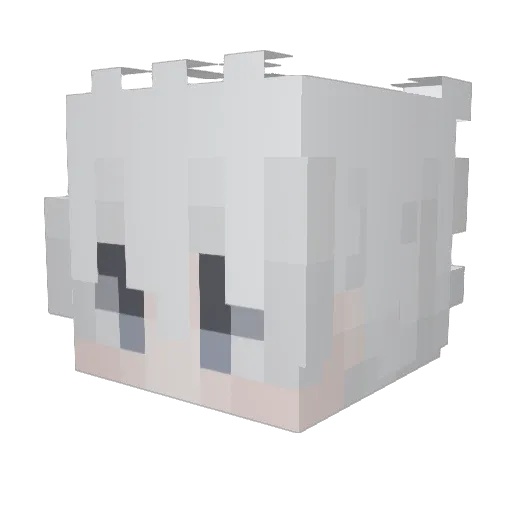 Kriskamin Minecraft avatar head, 3D render