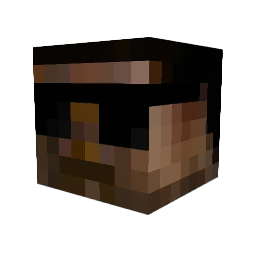 Krislawl Minecraft avatar head, 3D render