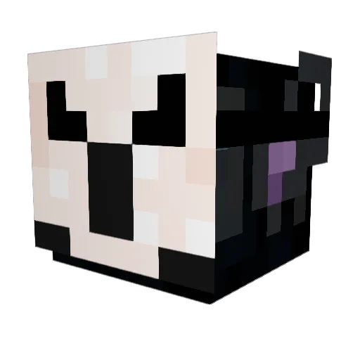 Krislu Minecraft avatar head, 3D render