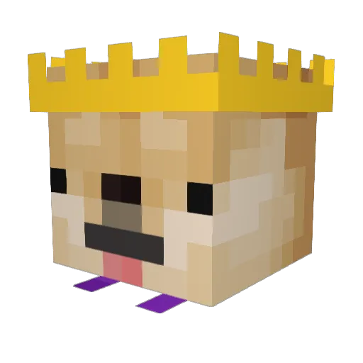 Krislybeer26 Minecraft avatar head, 3D render