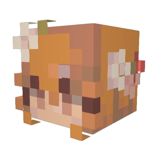 Krisolinn Minecraft avatar head, 3D render