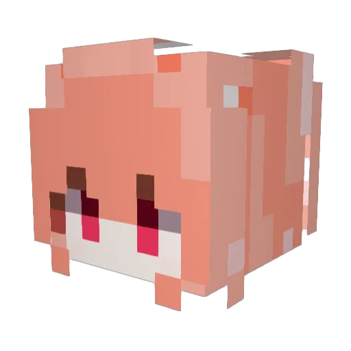 Krispecca Minecraft avatar head, 3D render
