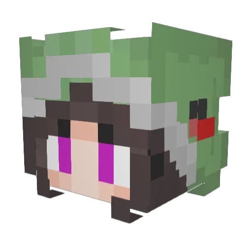 Krispitaa Minecraft avatar head, 3D render