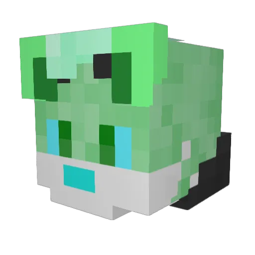 Krisptio Minecraft avatar head, 3D render