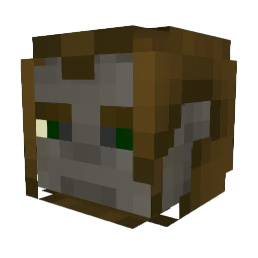 KrispyBigfoot Minecraft avatar head, 3D render