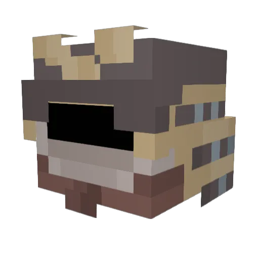 KrispyKweef Minecraft avatar head, 3D render