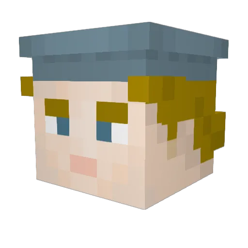 KrispySinz Minecraft avatar head, 3D render