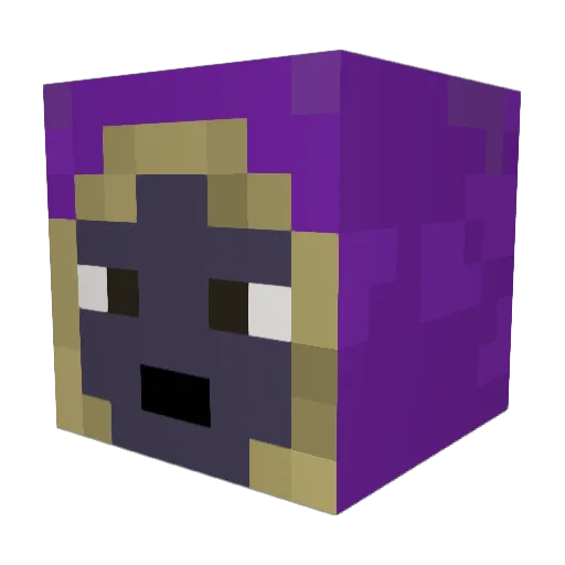 Krispyred Minecraft avatar head, 3D render