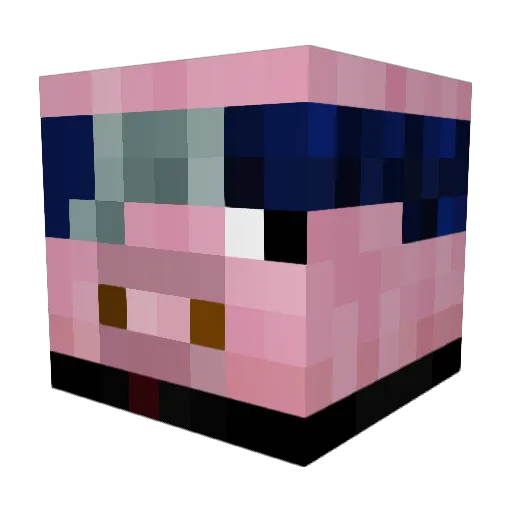 KrissPerezz Minecraft avatar head, 3D render