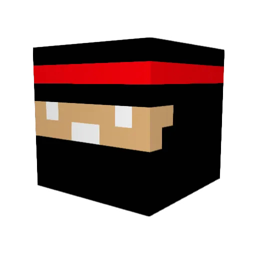 KrissPvP Minecraft avatar head, 3D render