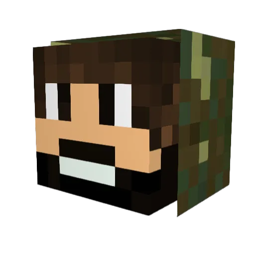 Kriss_8 Minecraft avatar head, 3D render