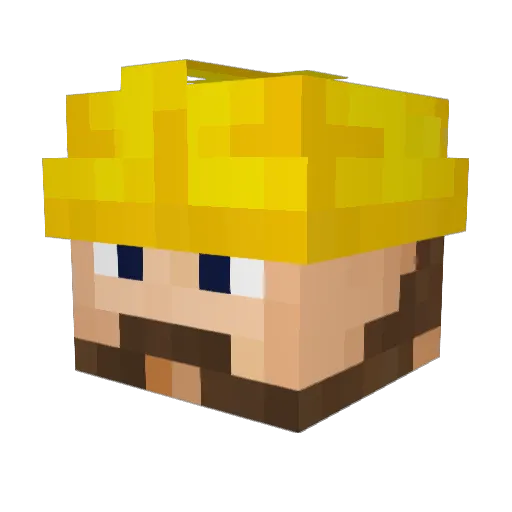 Krissix Minecraft avatar head, 3D render