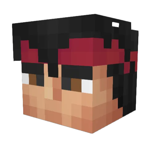 Krisspiller Minecraft avatar head, 3D render