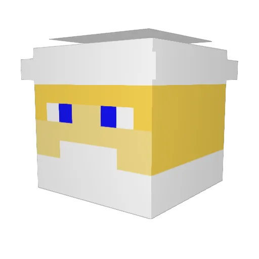 Krisstom Minecraft avatar head, 3D render