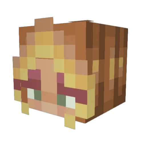 KrissyKrassy Minecraft avatar head, 3D render