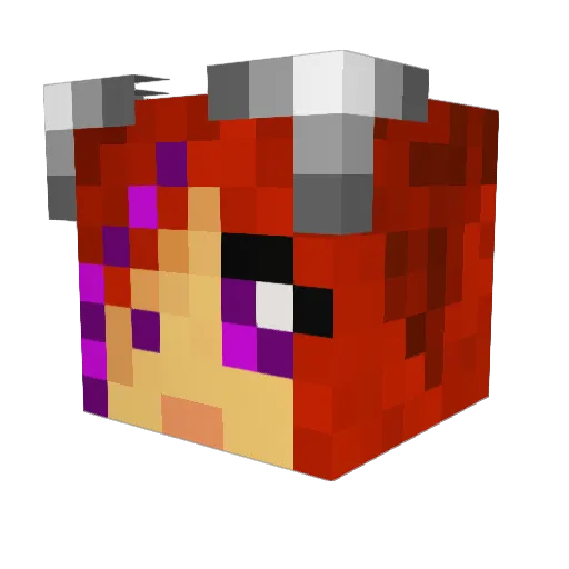 KrissyWolf Minecraft avatar head, 3D render