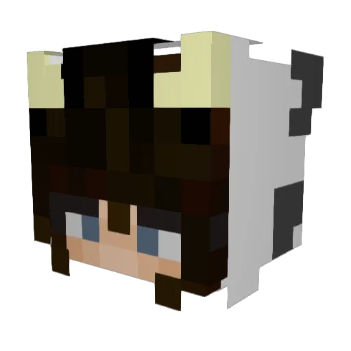 Krissybissy Minecraft avatar head, 3D render